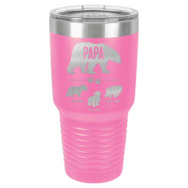 Papa Bear w/ 3 Cubs 30oz Ringneck Tumbler